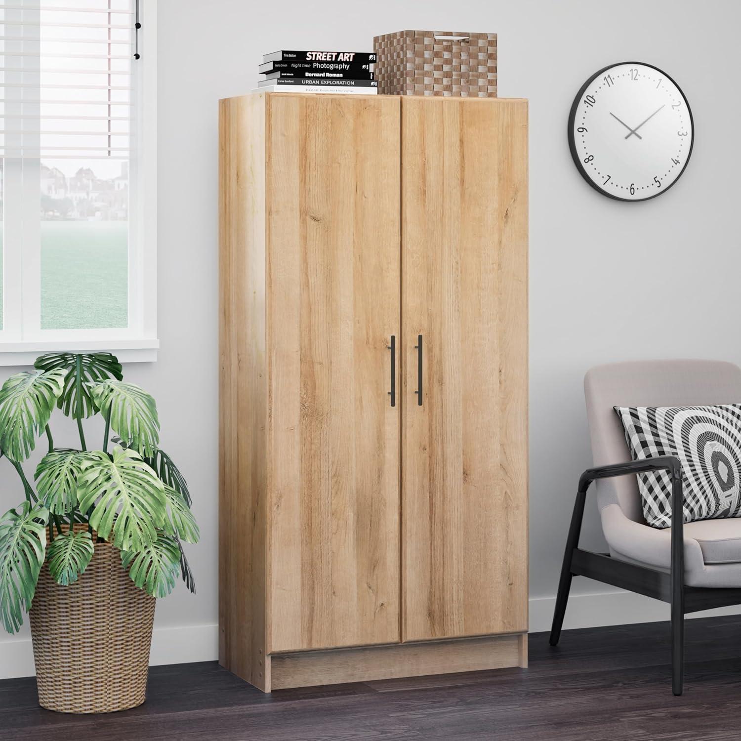 Prepac 32" Elite Storage Cabinet Oak