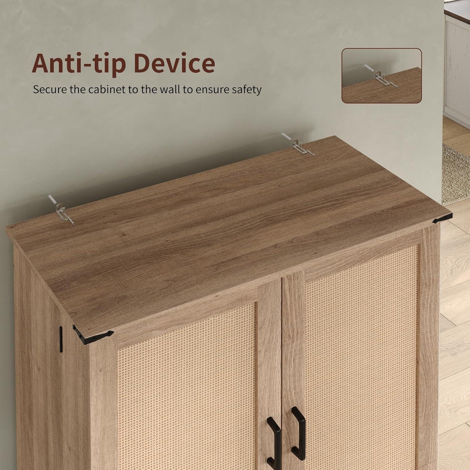 72'' Kitchen Storage Pantry Cabinet, Tall Deajah With 8 Door Shelves, 2 Cabinets And 1 Drawer, Freestanding Cupboard For Kitchen, Dining Room, Bathroom, Laundry