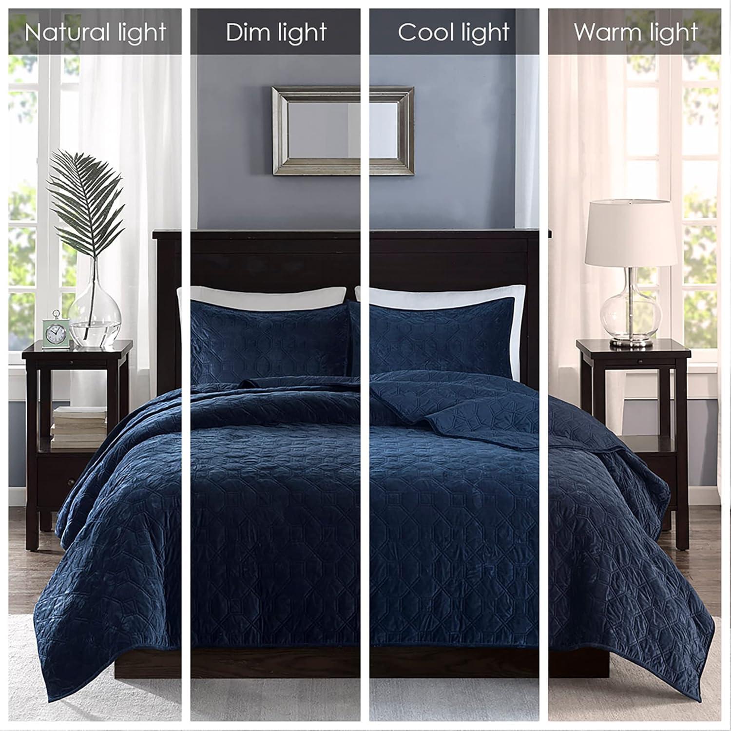 Harper 3 Piece Velvet Quilt Set