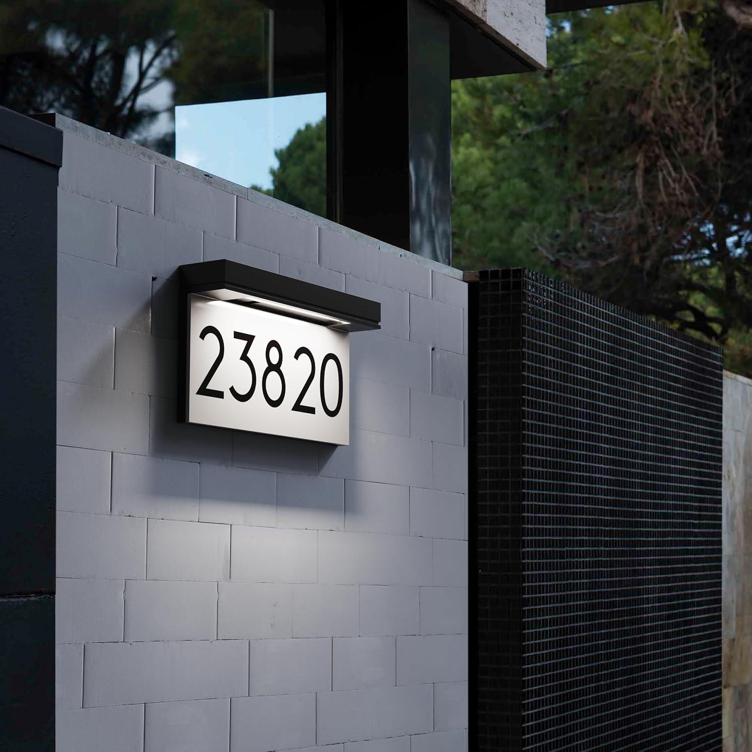 Solar Powered LED Illuminated Address Plaque with Smart Sensor