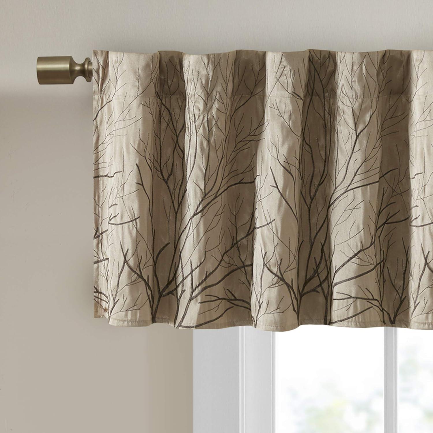 Andora Faux Silk Embroidered Window Valance