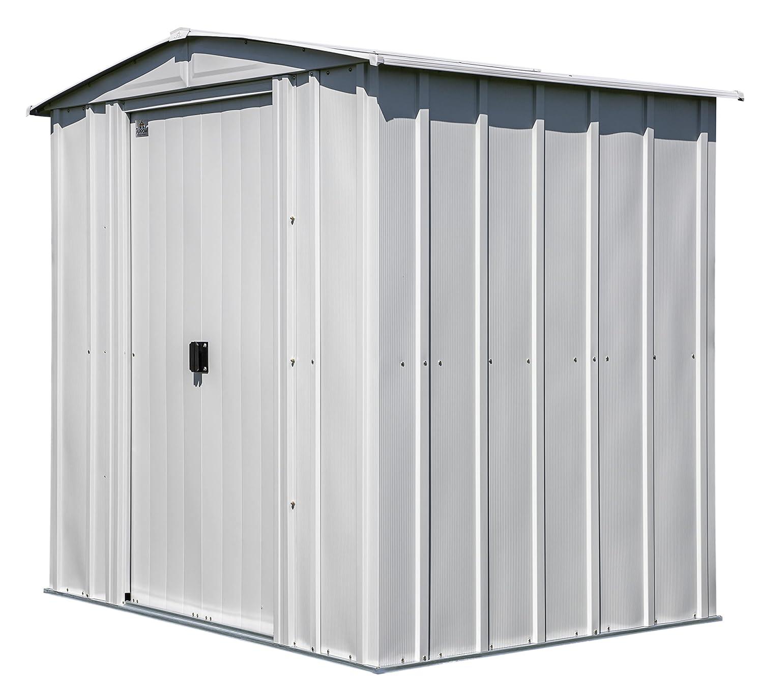 Arrow 6 ft. W x 5 ft. D Galvanized Steel Storage Shed
