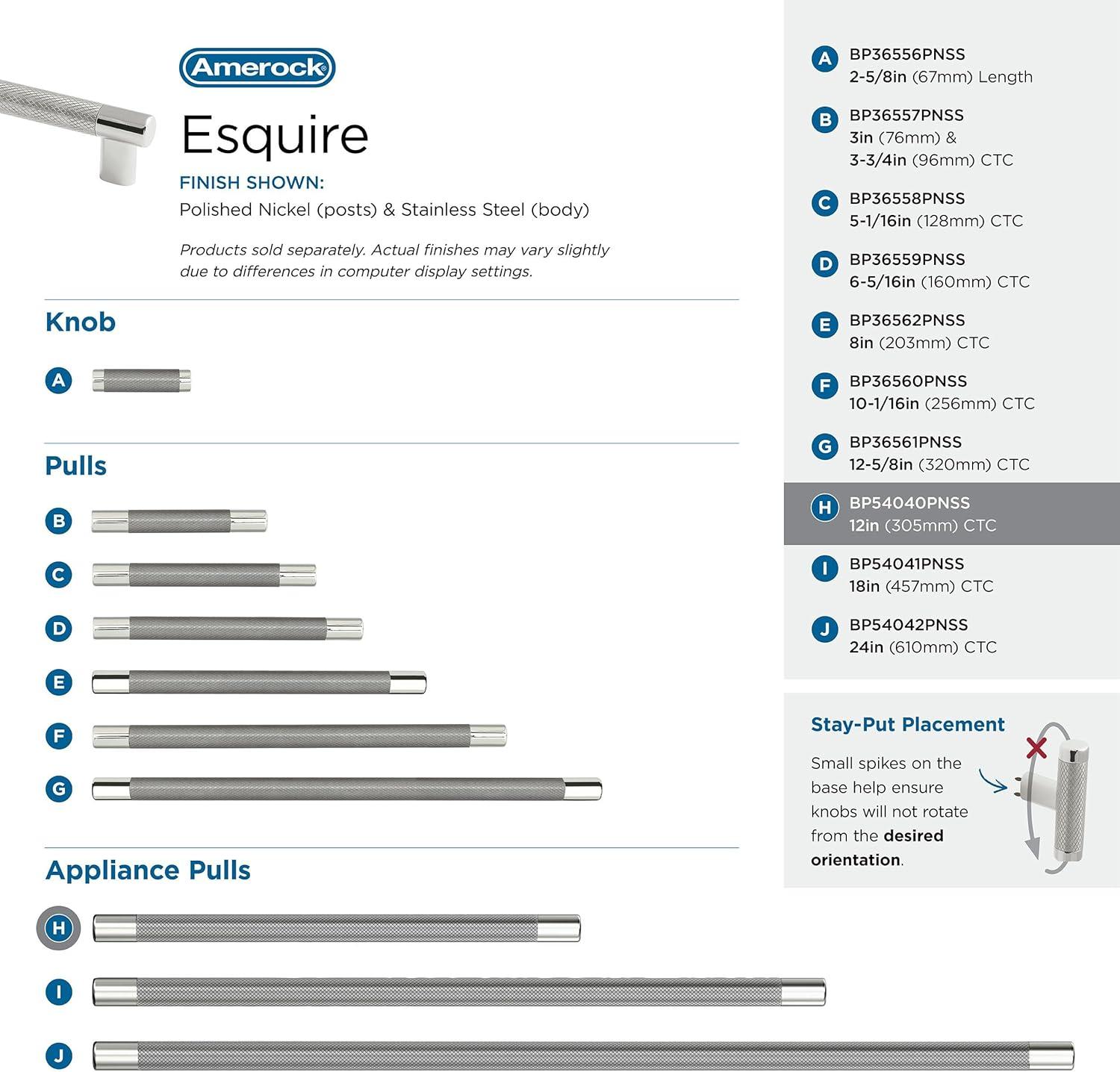 Amerock Esquire Appliance Pull