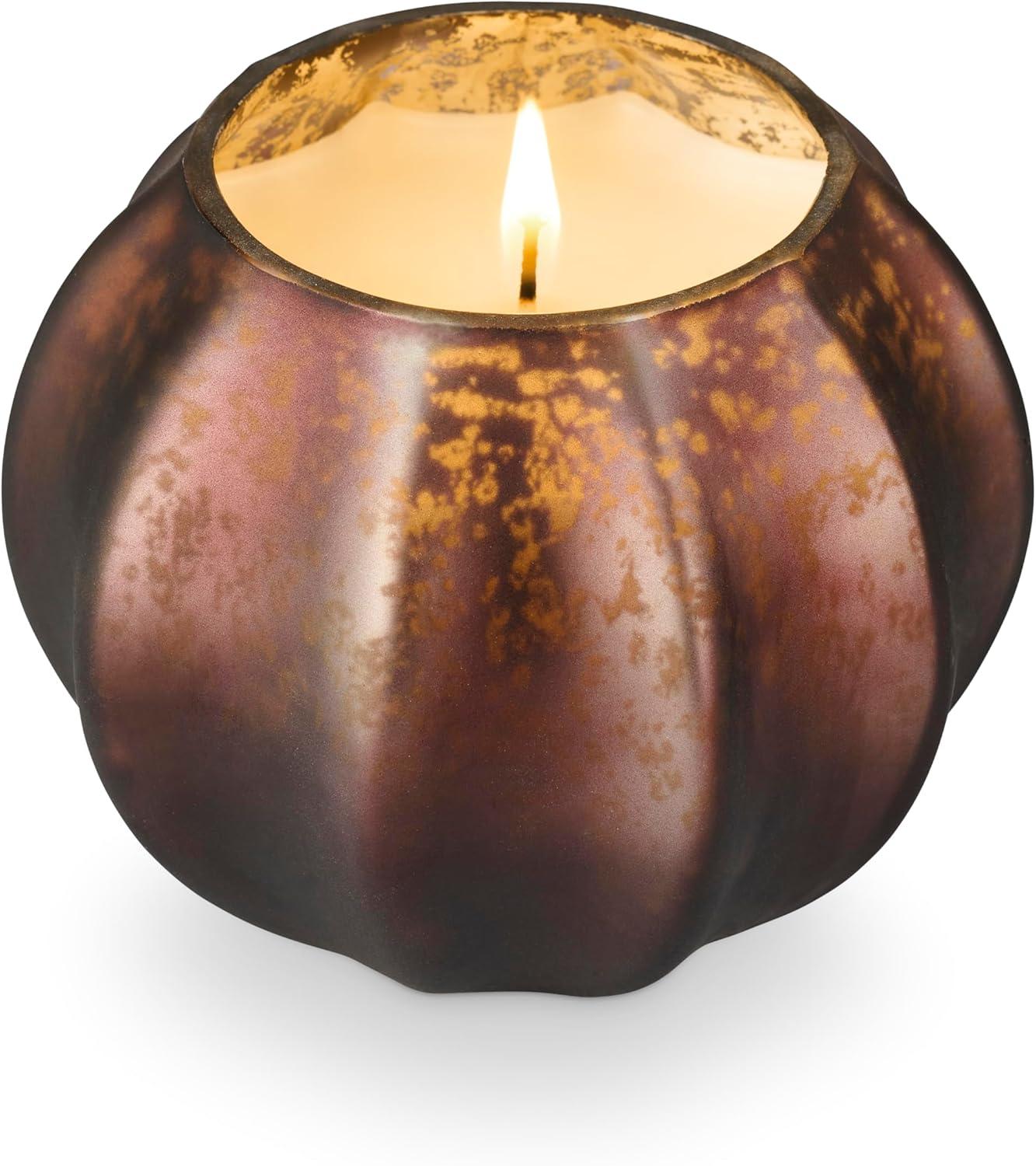 Midnight Pumpkin Scented Black and Orange Mercury Candle