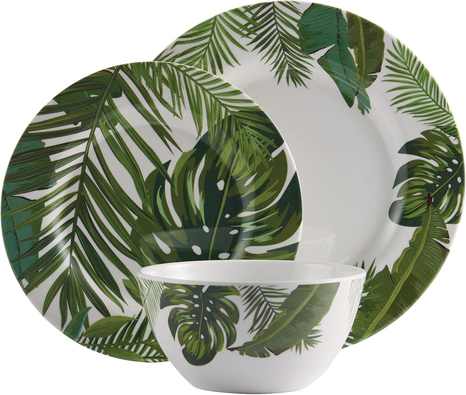 Fitz and Floyd Tropical Fun Melamine 12 Piece Set, Service for 4