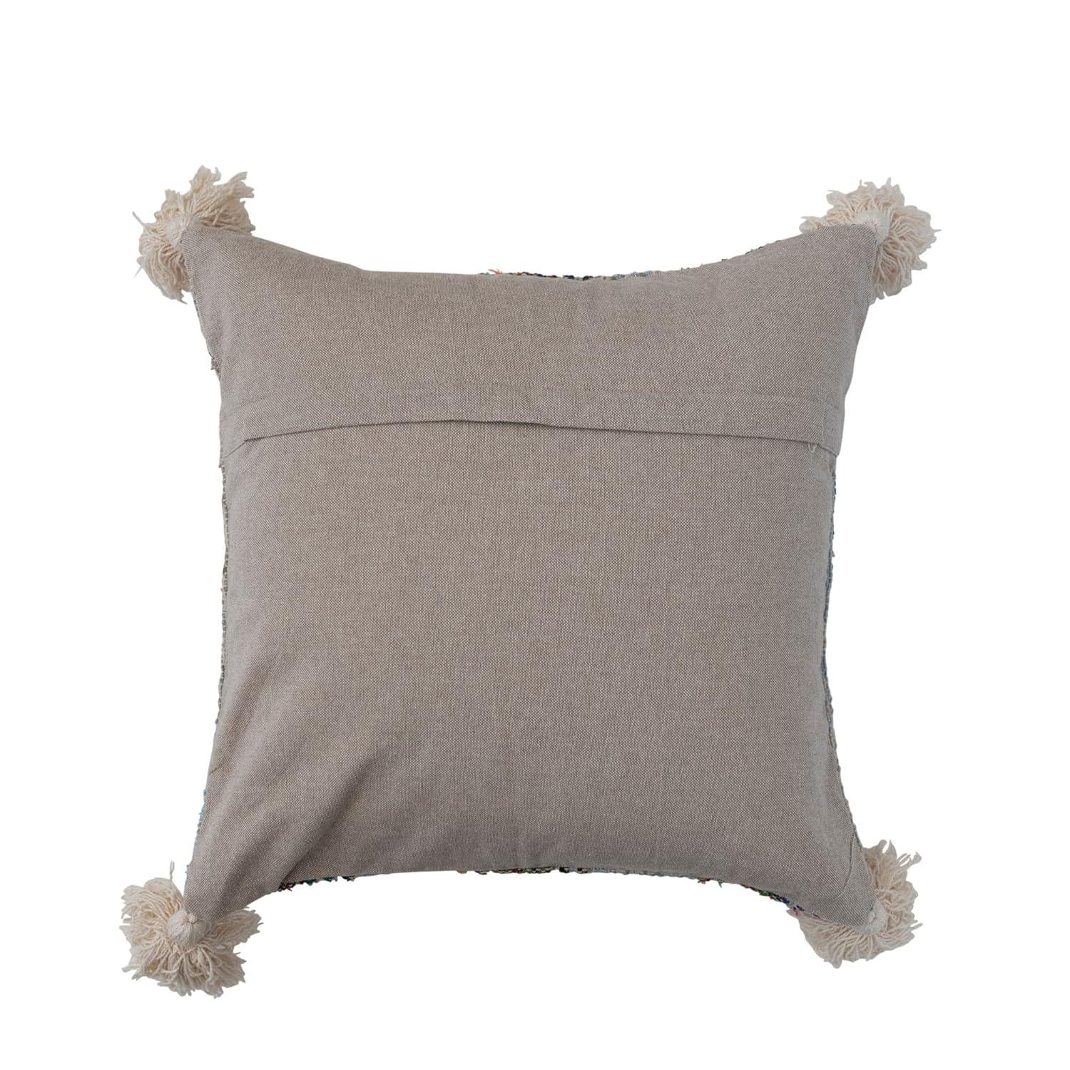 Creative Co-Op Embroidered Cotton Throw Pillow