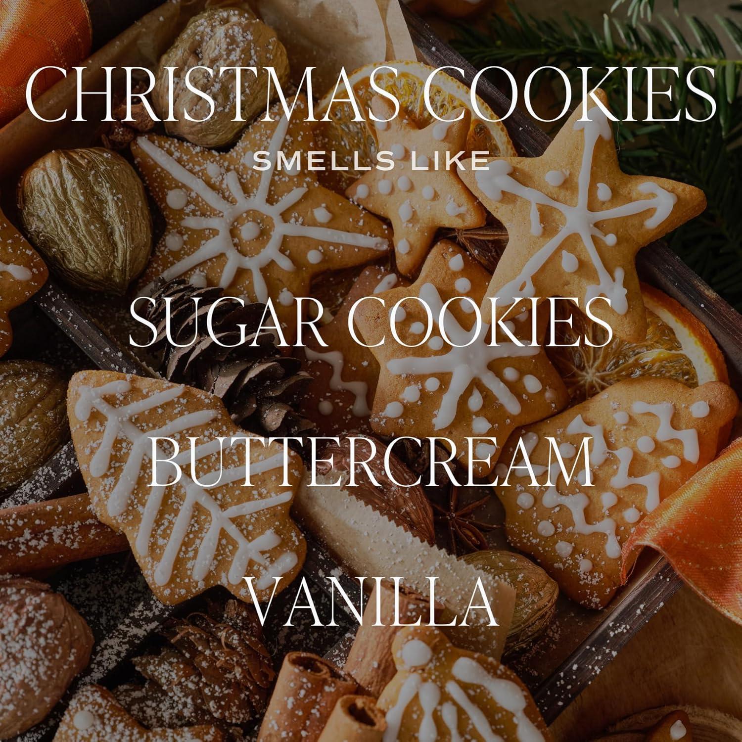 Sweet Water Decor Christmas Cookies Patterned 9oz Clear Candle