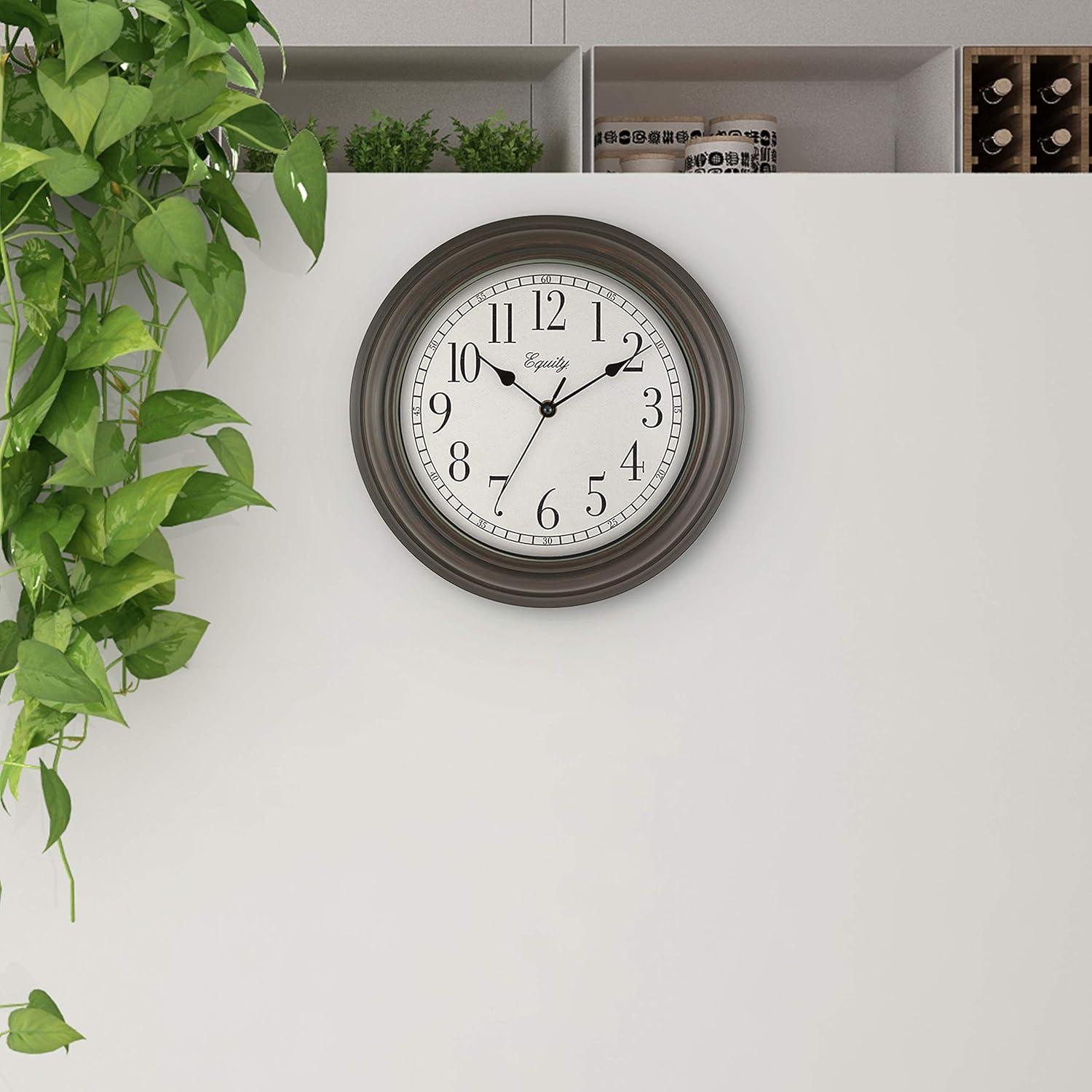 Equity by La Crosse 12 Inch Cora Quartz Analog Wall Clock, 20898