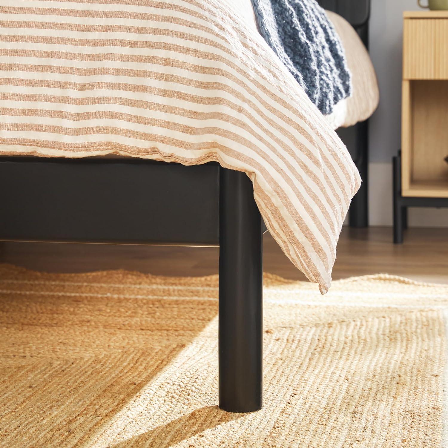 Walker Edison Transitional Solid Wood Platform King Bed - Brown