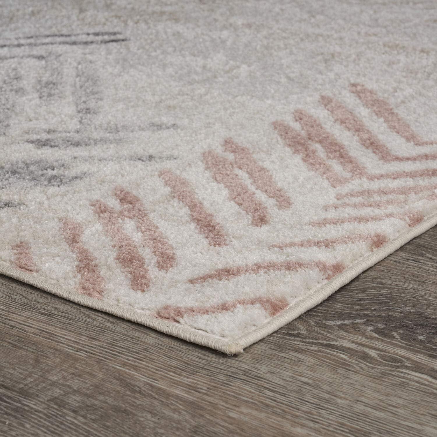Ox Bay Arrows Distressed 5x8 Multi-color Chevron Herringbone Area Rug