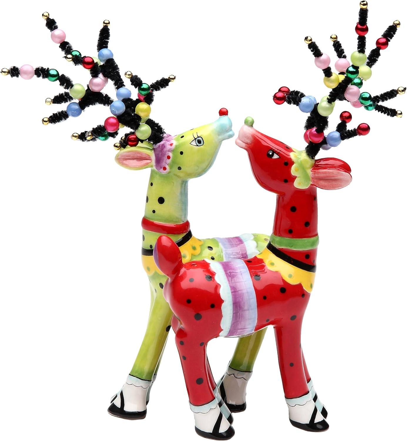 The Holiday Aisle® Magnetic Christmas Reindeer Salt and Pepper