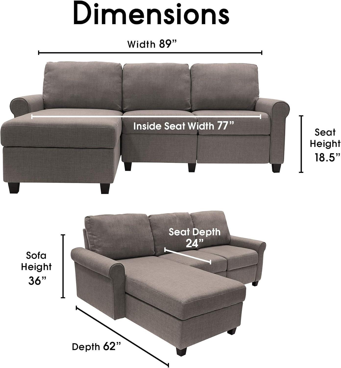 Serta Palisades Reclining Sectional Sofa with Storage Chaise