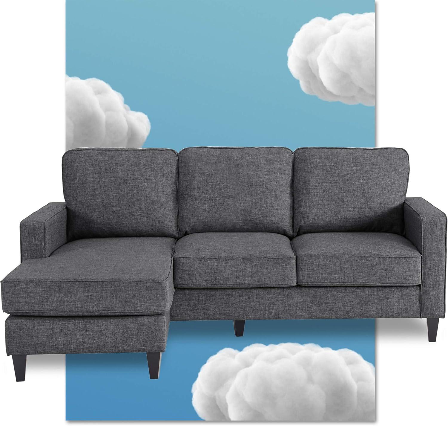 Serta Harmon Upholstered Reversible Sectional Sofa and Chaise