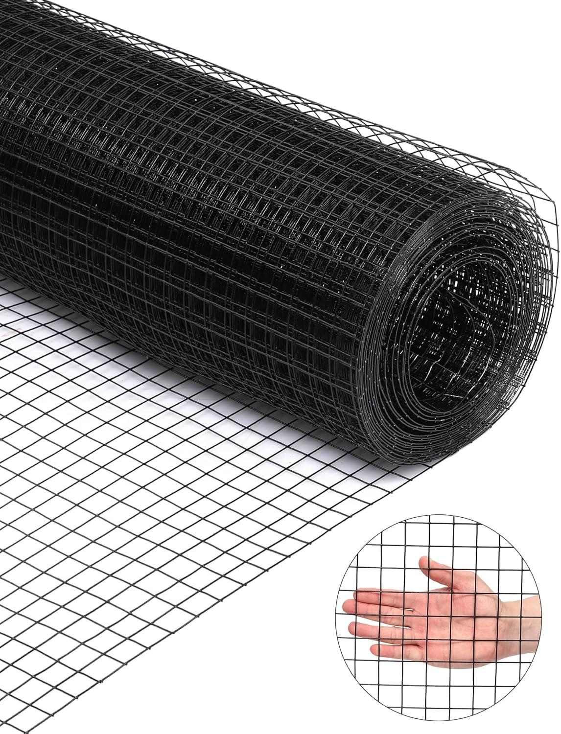 Black Vinyl Coated Metal Chicken Wire Mesh Roll