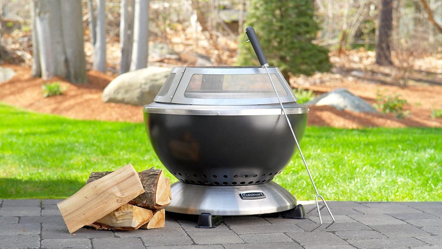 Cuisinart 2pc Fire Pit Riser & Heat Deflector Stand