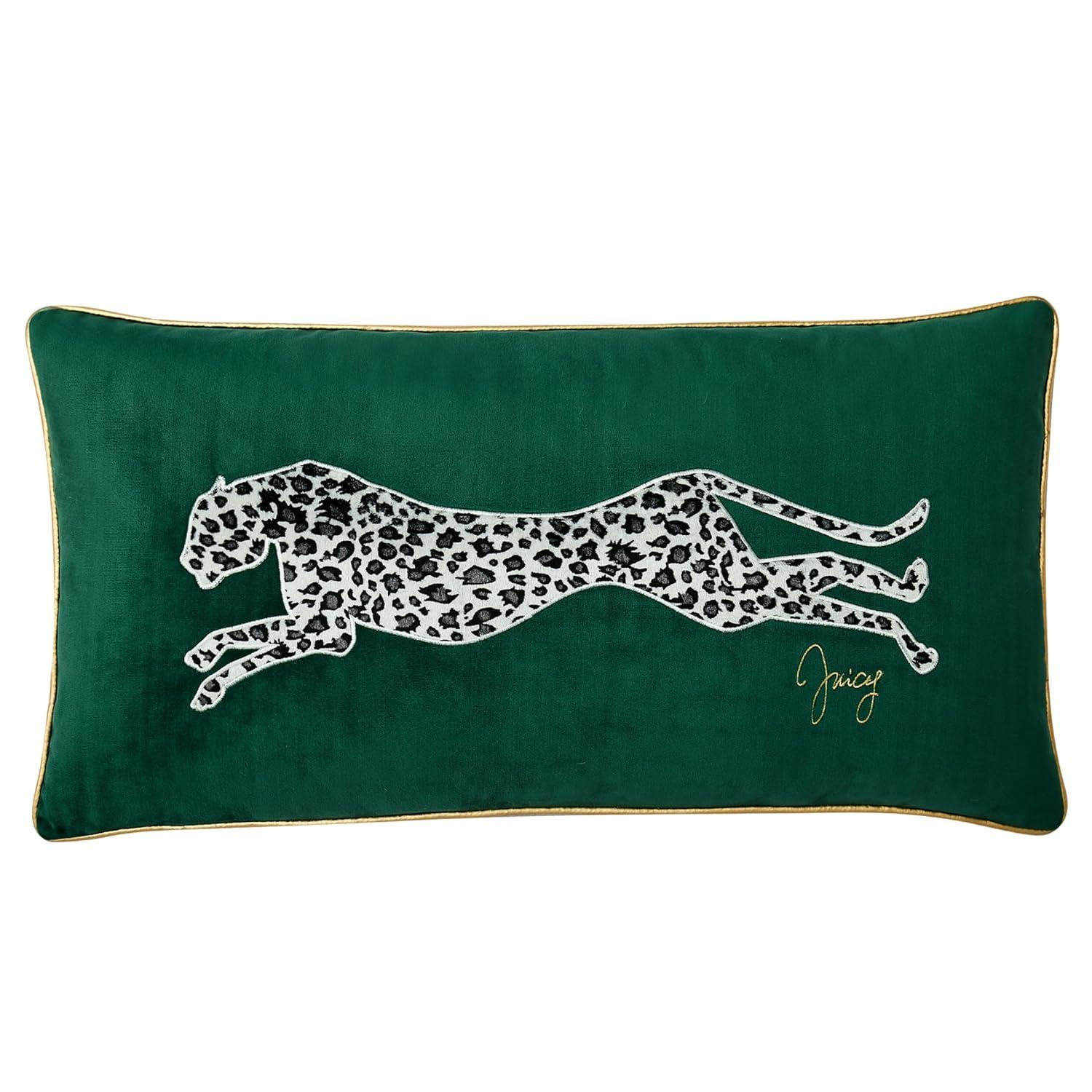 Juicy Couture Juicy Couture Velvet Cheetah Plush Decorative Throw Pillows - 14" x 24"