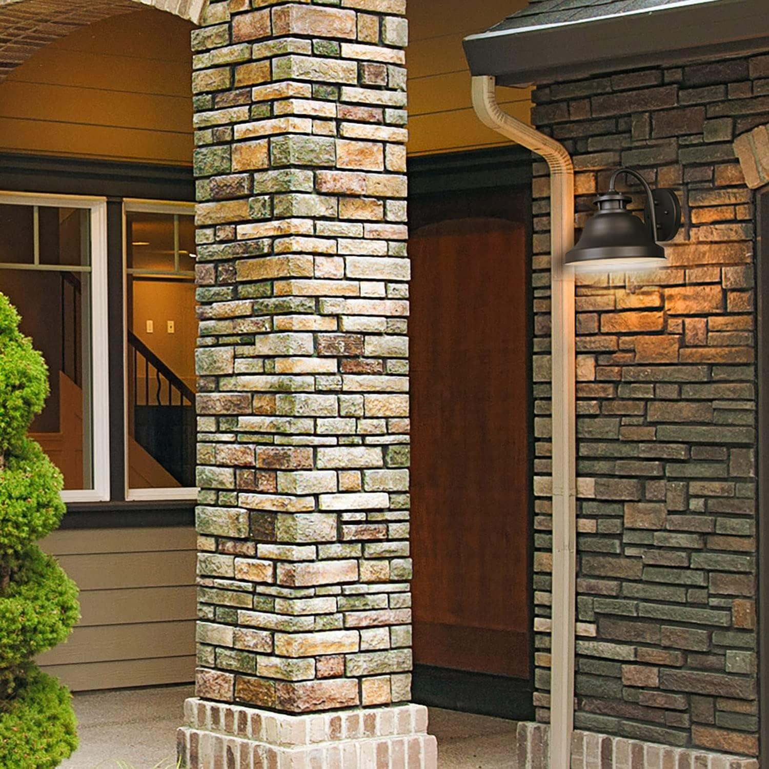 Bronze Direct Wired Electric Outdoor Wall Lantern Sconce