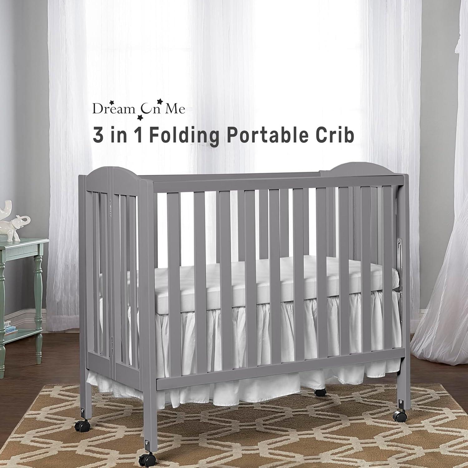 Dream On Me 2-in-1 Mini Convertible Portable Crib