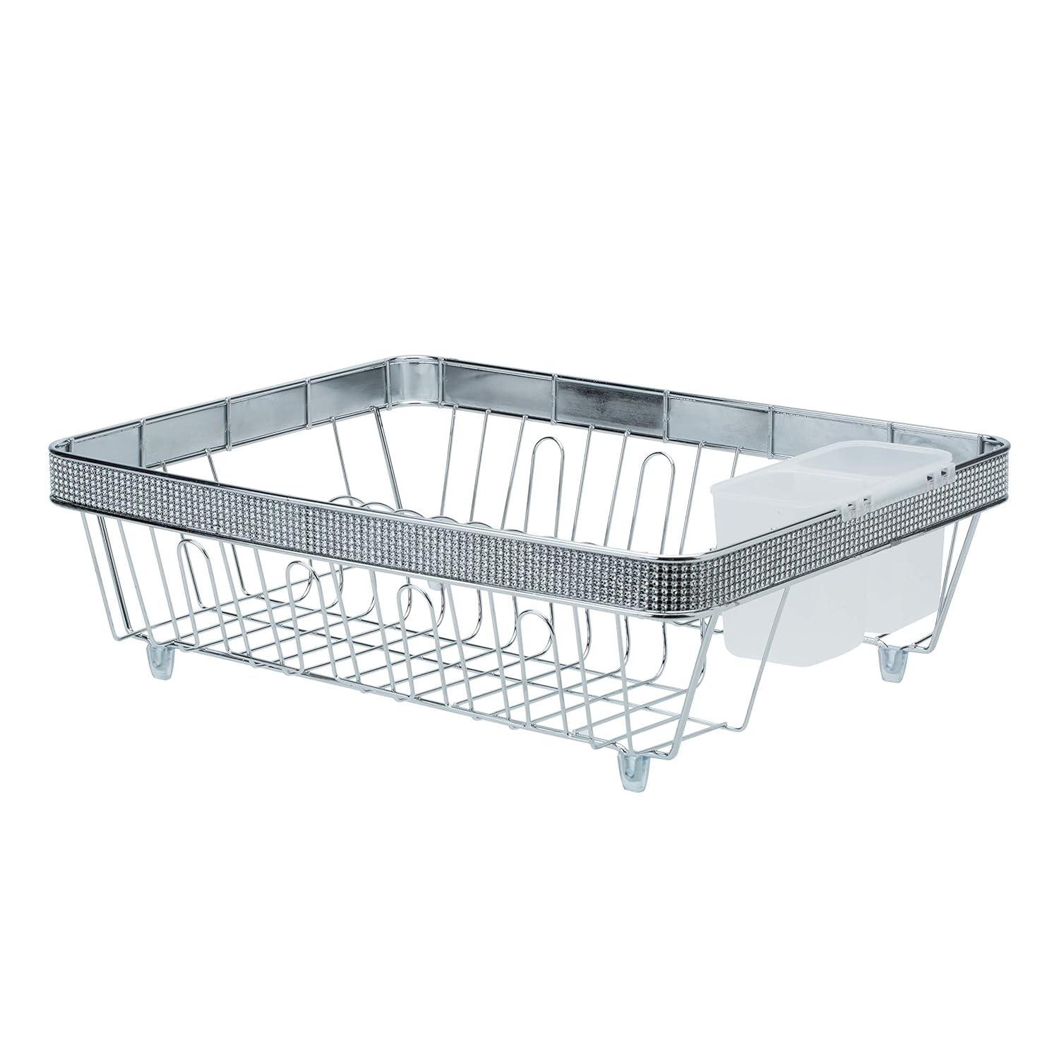 Bath Bliss 22899-CHR Kitchen Details Drying Rack in Pave Diamond Design