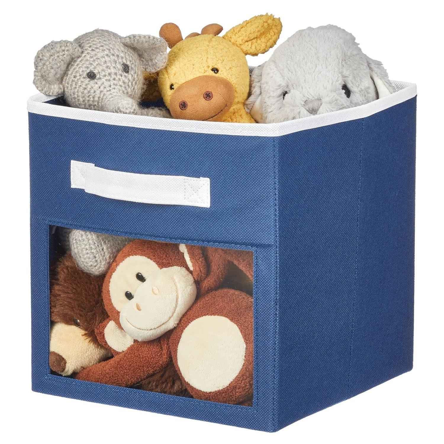 mDesign mDesign Fabric Baby Nursery Storage Cube with Front Window