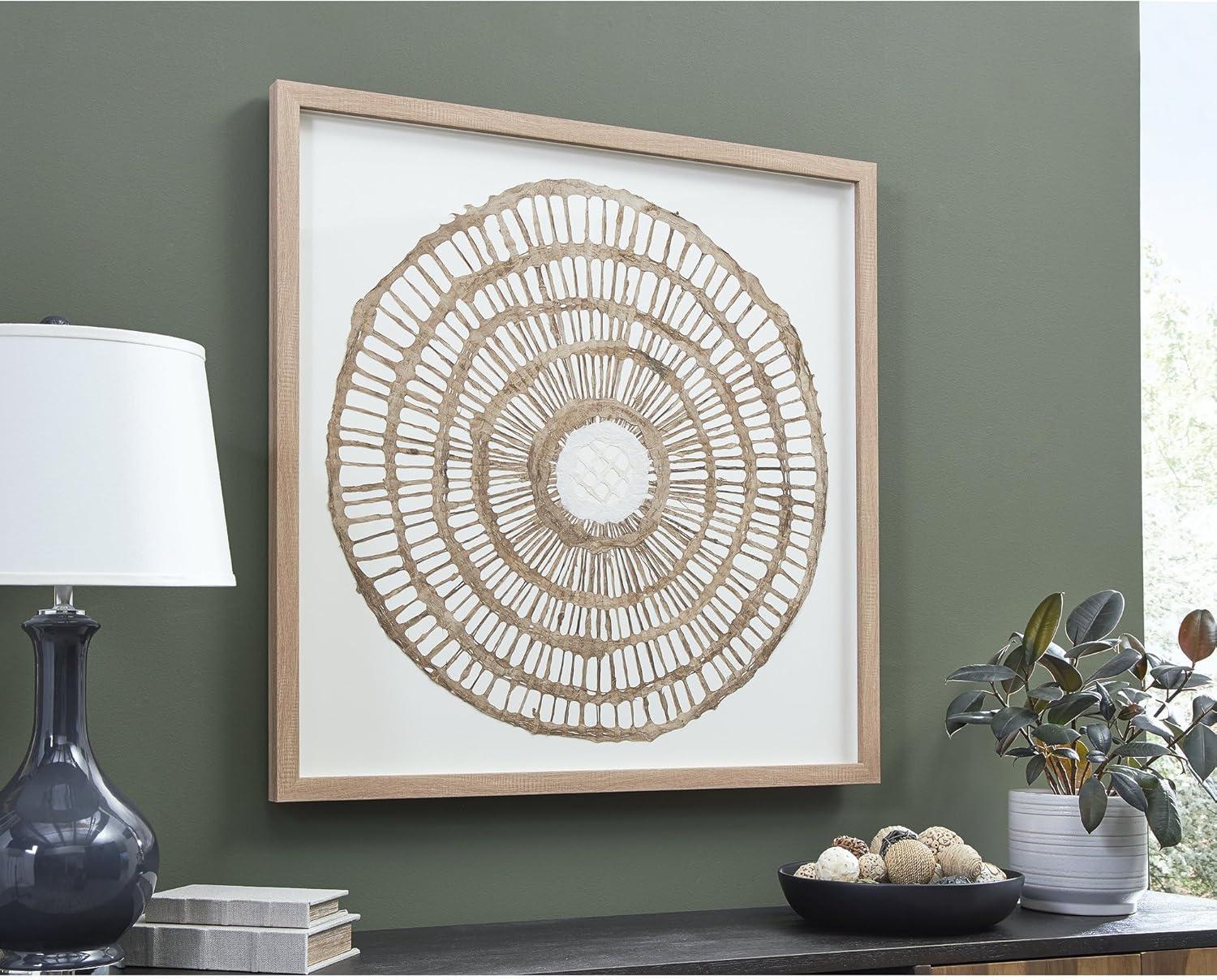 Signature Design by Ashley Brockham Bohemian Framed Geometric Wall Sculpture
