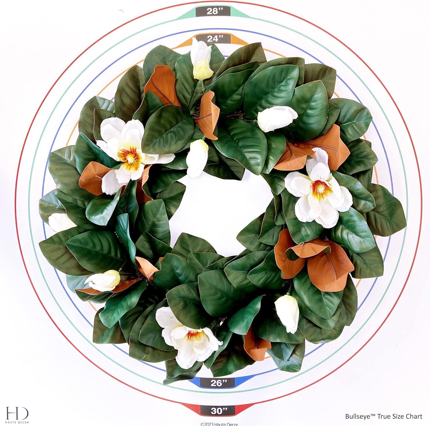 Faux Magnolia 24'' Wreath