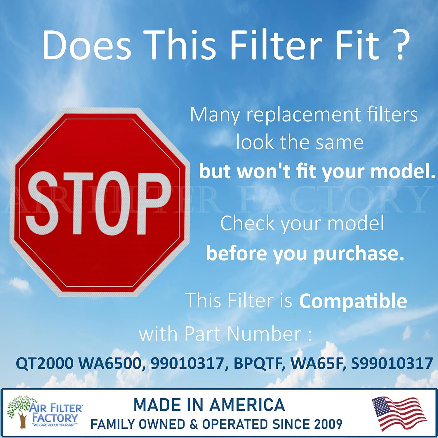 Air Filter Factory 2-Pack Aluminum Mesh Charcoal Combo for Broan Nutone QT2000, WA6500