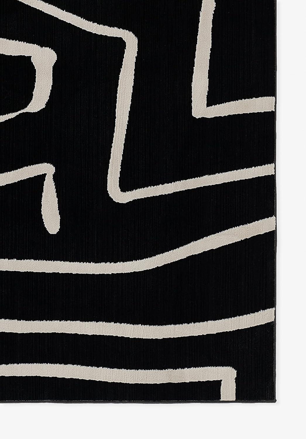 Momeni Noho Luna Machine Loomed Rug Black