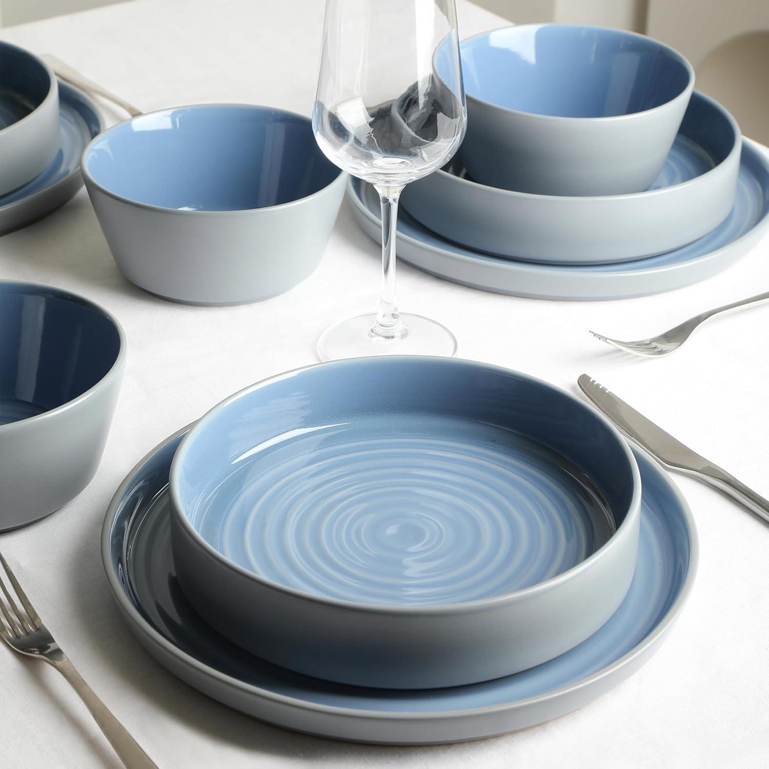 Stone Lain Elica 12-Piece Dinnerware Set Stoneware