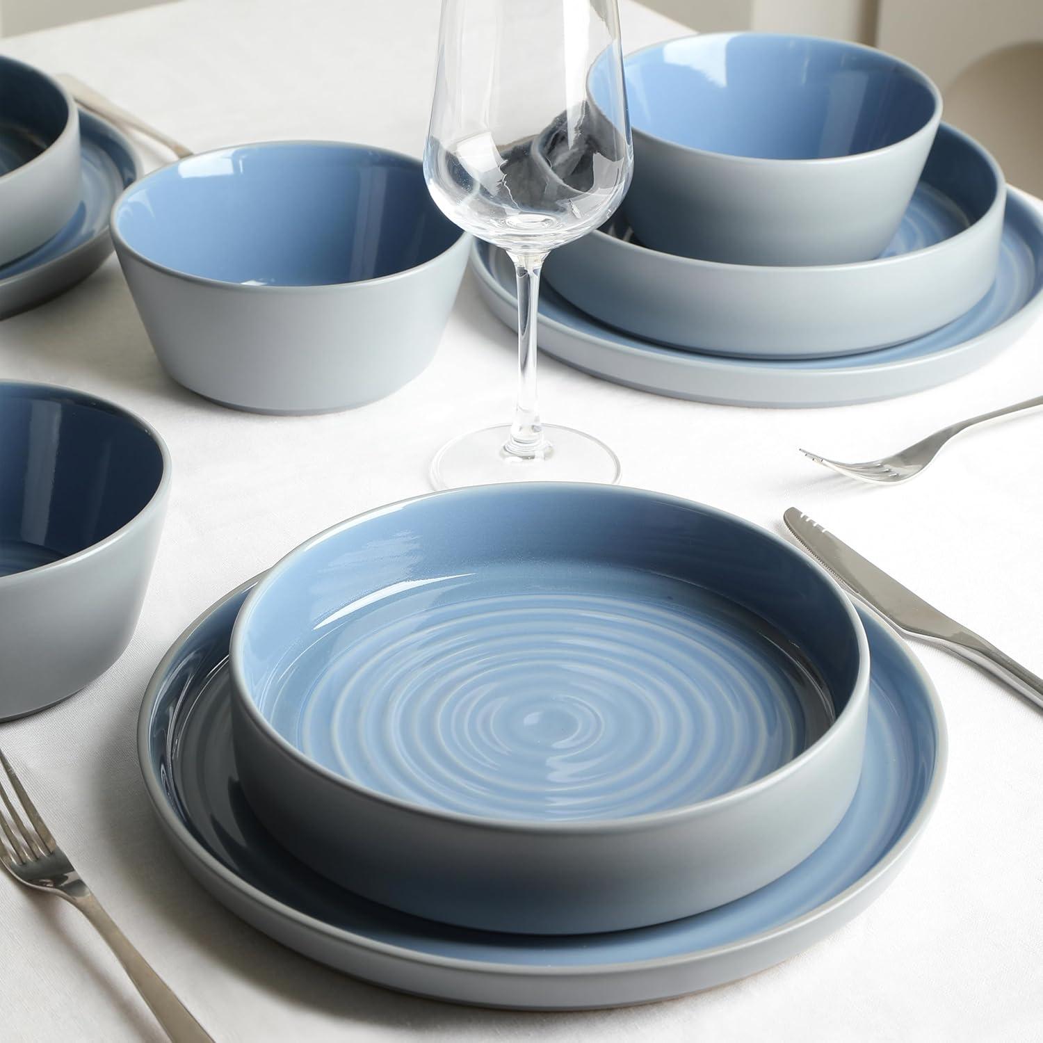 Stone Lain Elica 12-Piece Dinnerware Set Stoneware (Set of 12)