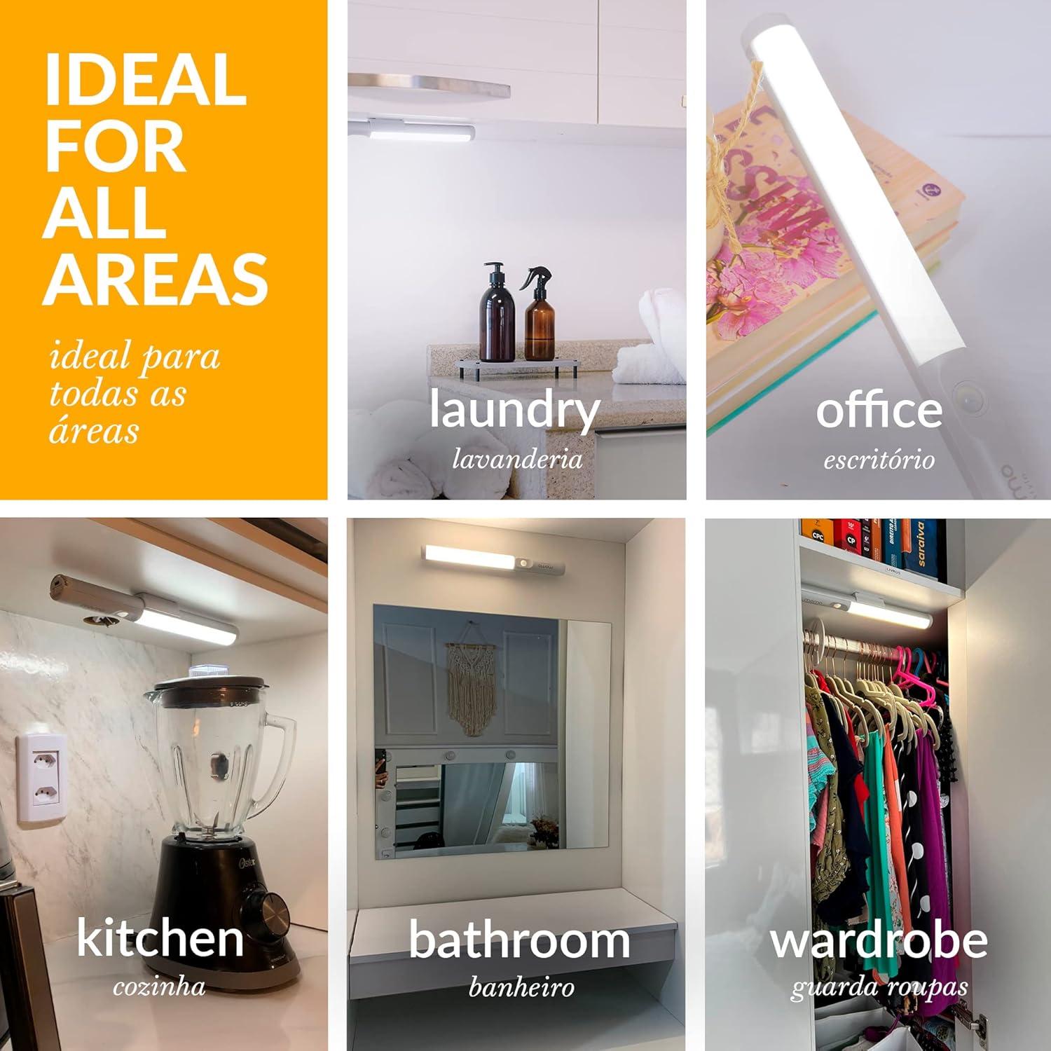 Barra de Luz con Sensor de Movimiento con Batería Recargable Moderno Armario Inalámbrico Portátil Luz momo Glow de Momo Lifestyle