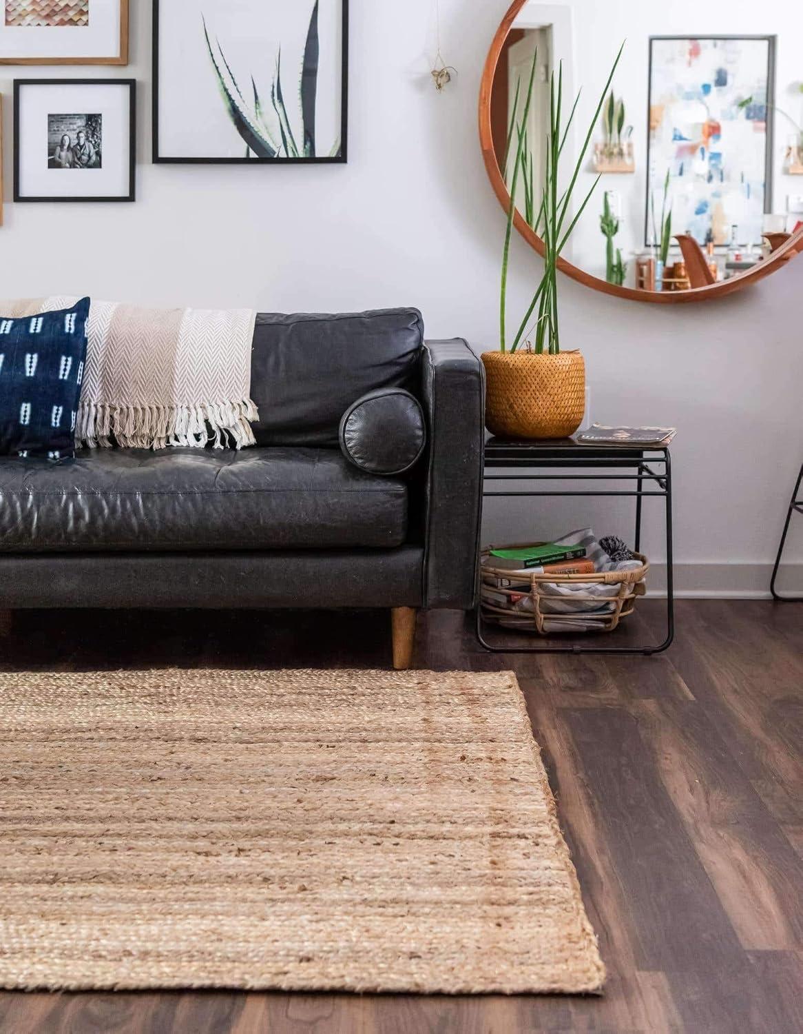 Unique Loom 8'x11' Braided Jute Dhaka Natural Indoor Area Rug