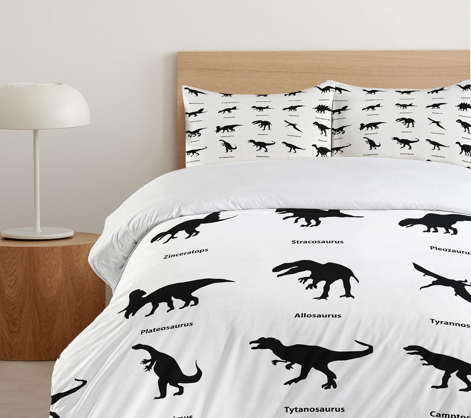 Ambesonne Dinosaur Duvet Cover Set