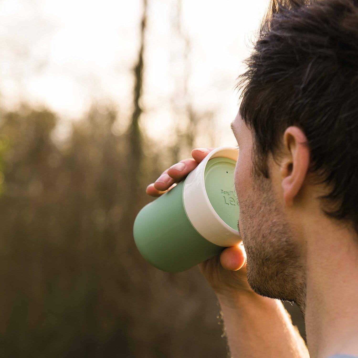 BergHOFF Leo 11.2oz Porcelain Travel Mug, Green