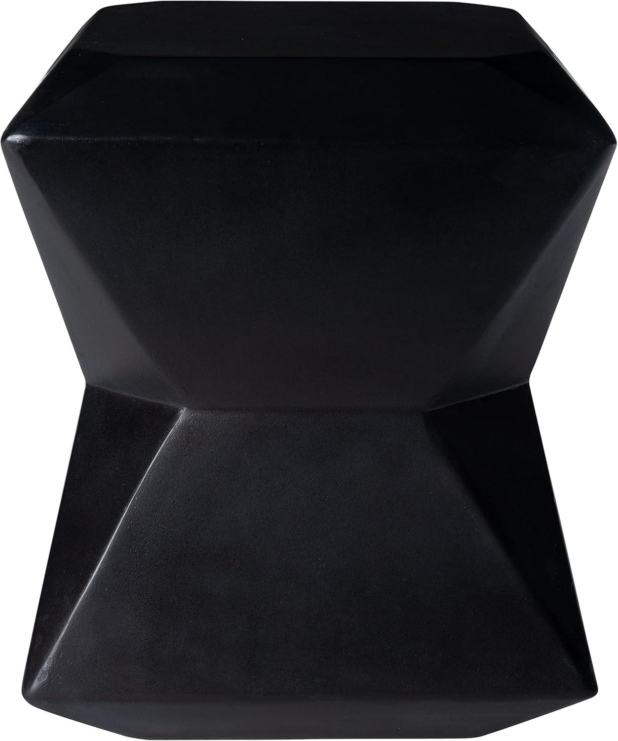 Conan Concrete Accent Stool - Indoor/Outdoor - VNN1030 - Black - Safavieh