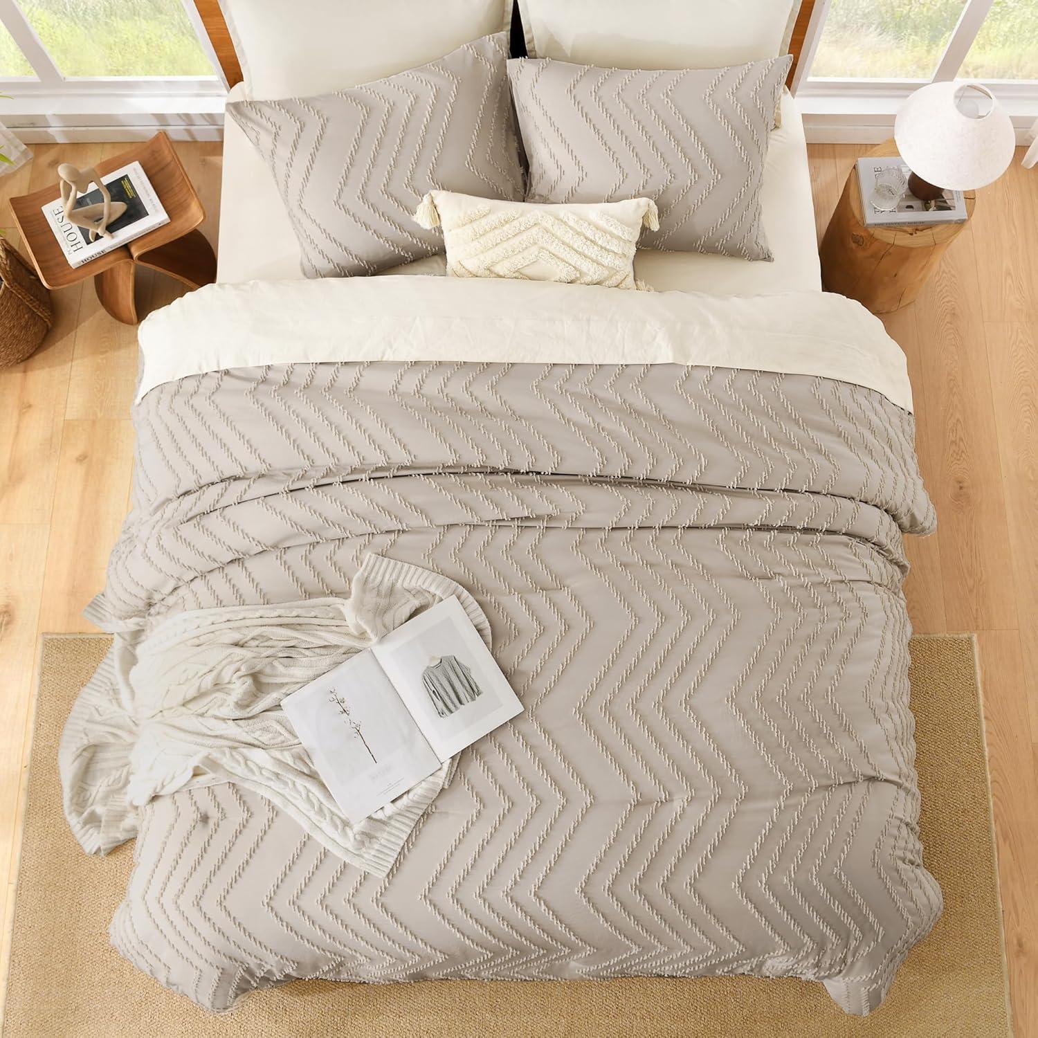 Comforter Bedding Set Khaki - 3 Piece - Queen