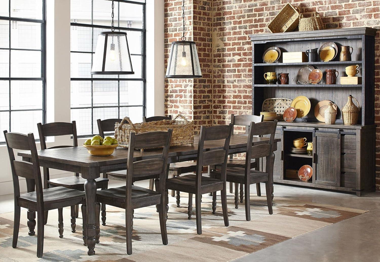 Jofran Madison County Rustic Reclaimed Pine Farmhouse Rectangle Extension Dining Table