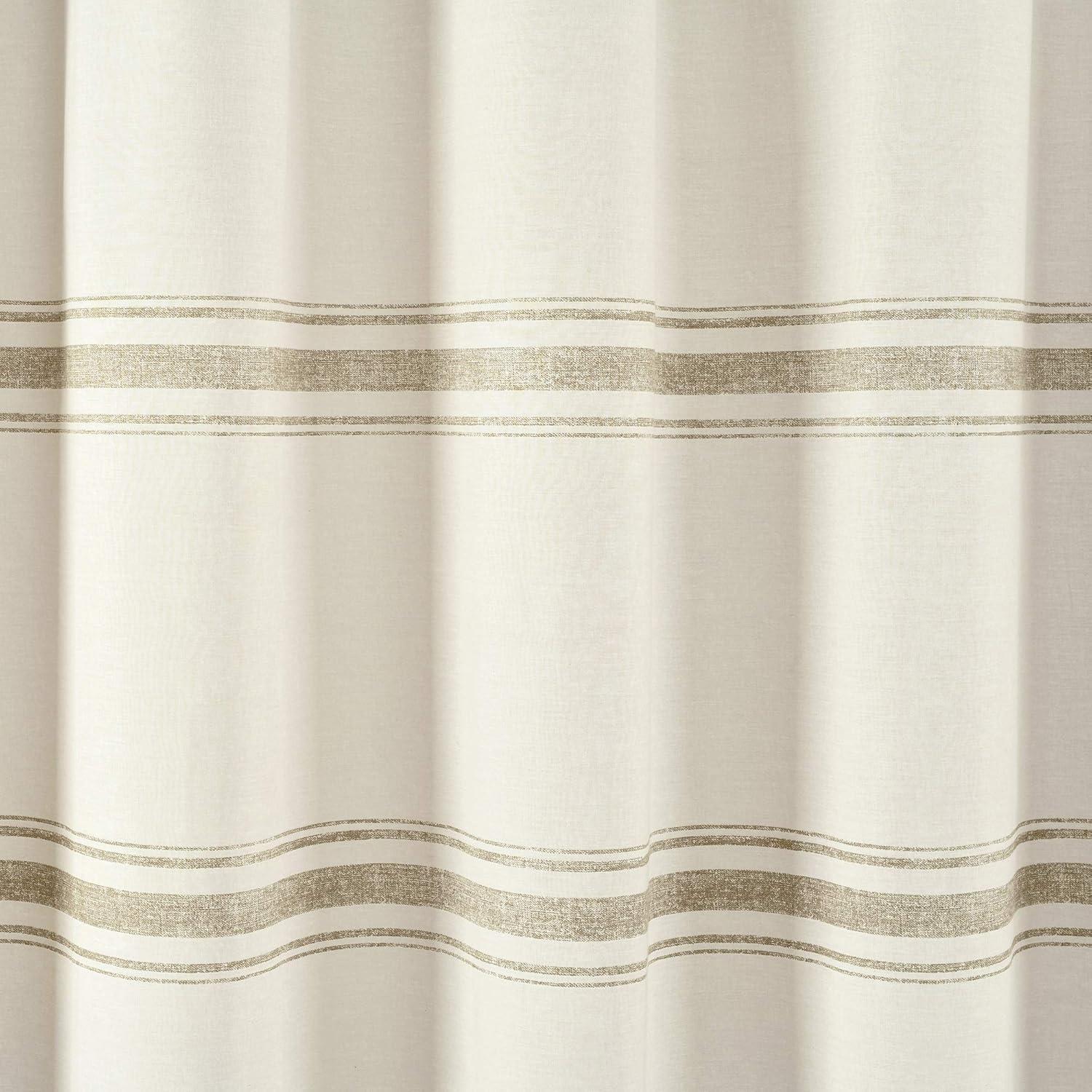 Farmhouse Striped Shower Curtain - Lush Décor