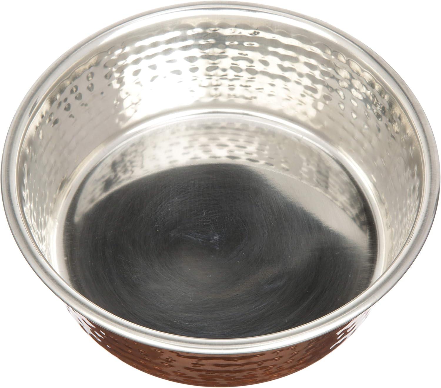 Neater Pet Brands Hammered Decorative Designer Bowls - Luxury Style Premium Dog and Cat Dishes (Medium, Copper)