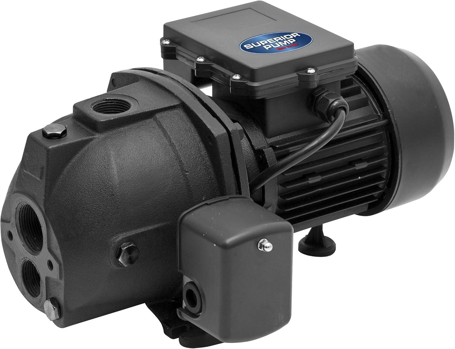 Black Cast Iron 1 HP Convertible Jet Pump