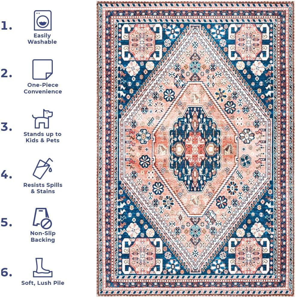 Nuloom Nevaeh Machine Washable Bohemian Medallion Indoor Area Rug