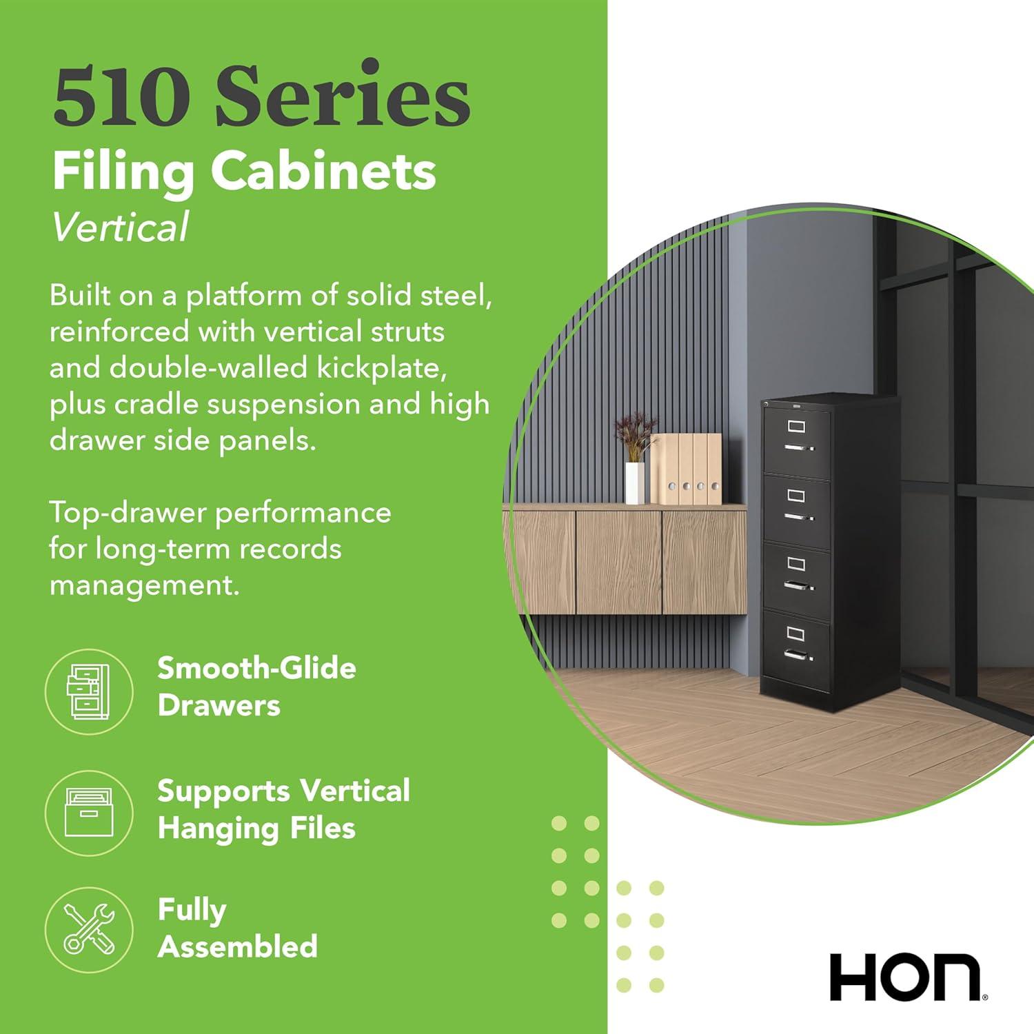 510 Series 4-Drawer Vertical Filing Cabinet