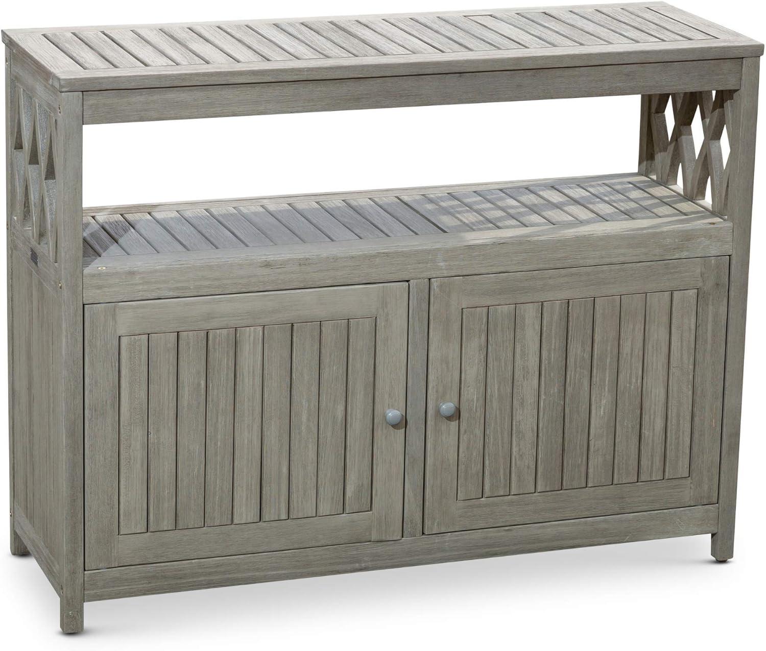 Eucalyptus Driftwood Grey Modern Sideboard with 2 Doors