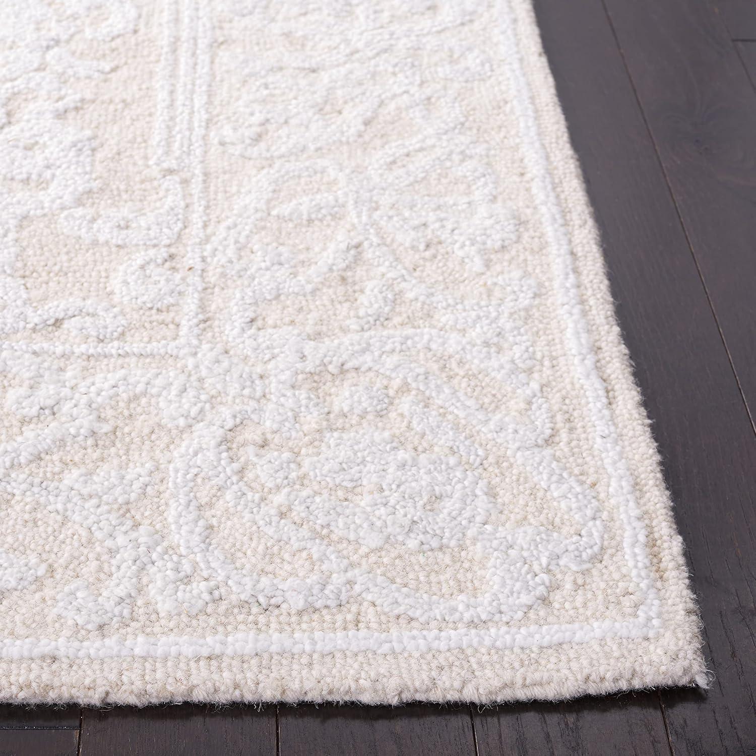 Abstract ABT359 Hand Tufted Area Rug - Ivory/Beige - 8'x10' - Safavieh.