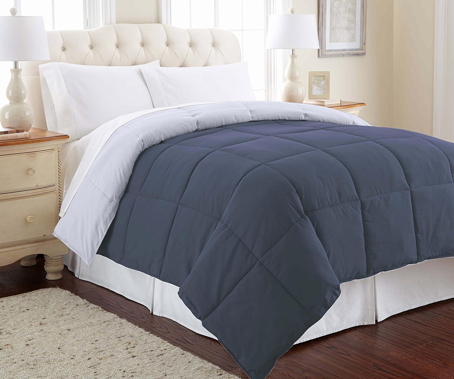 Modern Threads Sanctuary by PCT Down Alternative Microfiber Quilted Reversible Comforter & Duvet Insert - Soft, Comfortable Alternative to Goose Down - Bedding for All Seasons