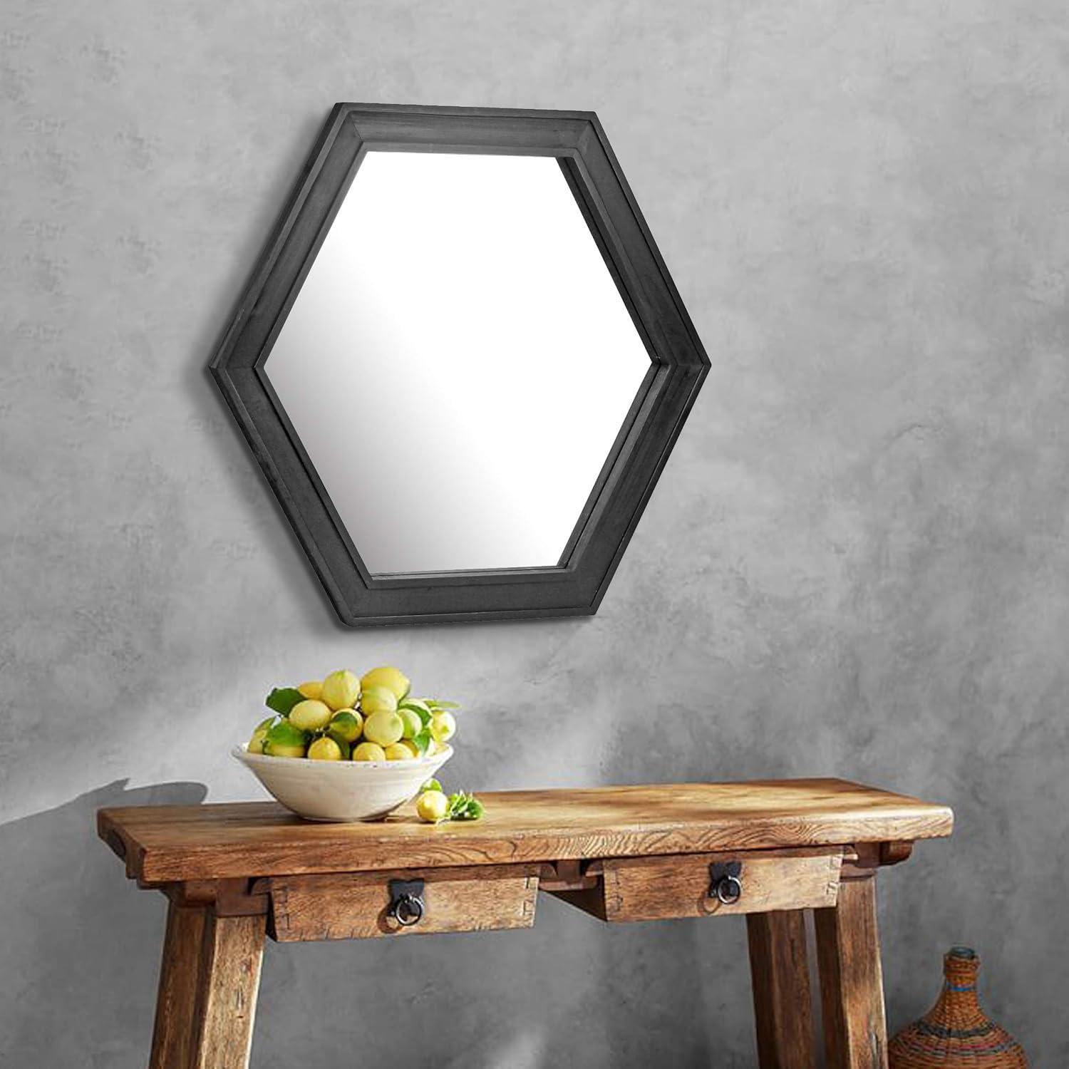 Alfret Wood Flat Wall Mirror