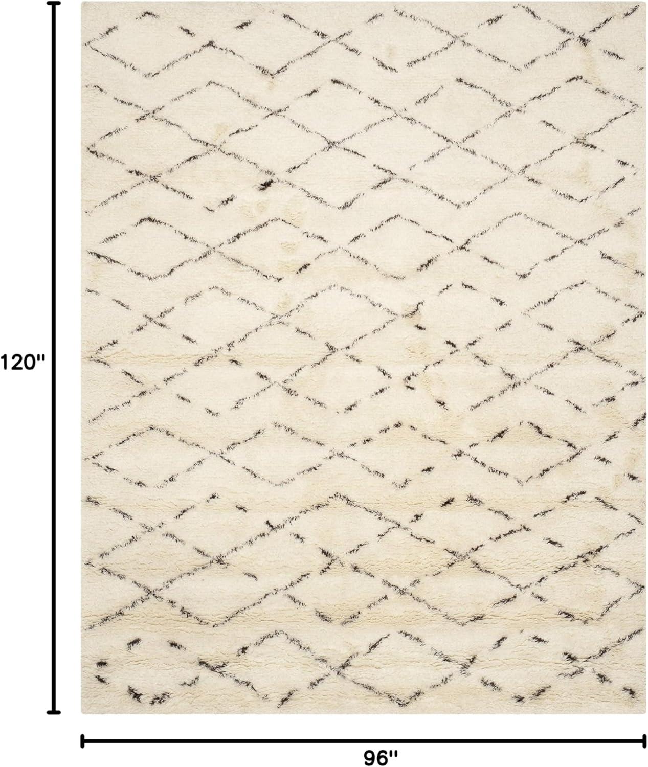 Casablanca CSB847 Hand Tufted Indoor Area Rug - Ivory/Brown - 8'x10' - Safavieh
