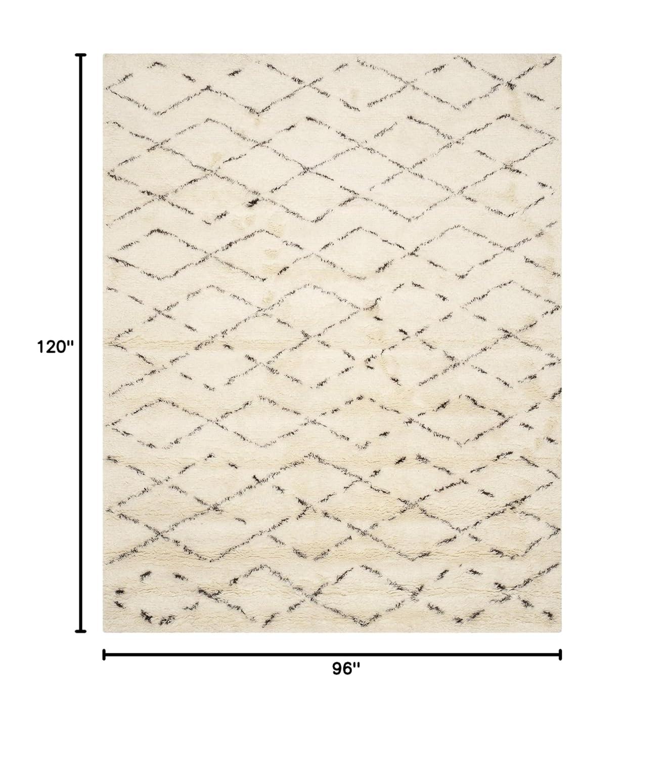 Casablanca CSB847 Hand Tufted Indoor Area Rug - Ivory/Brown - 8'x10' - Safavieh