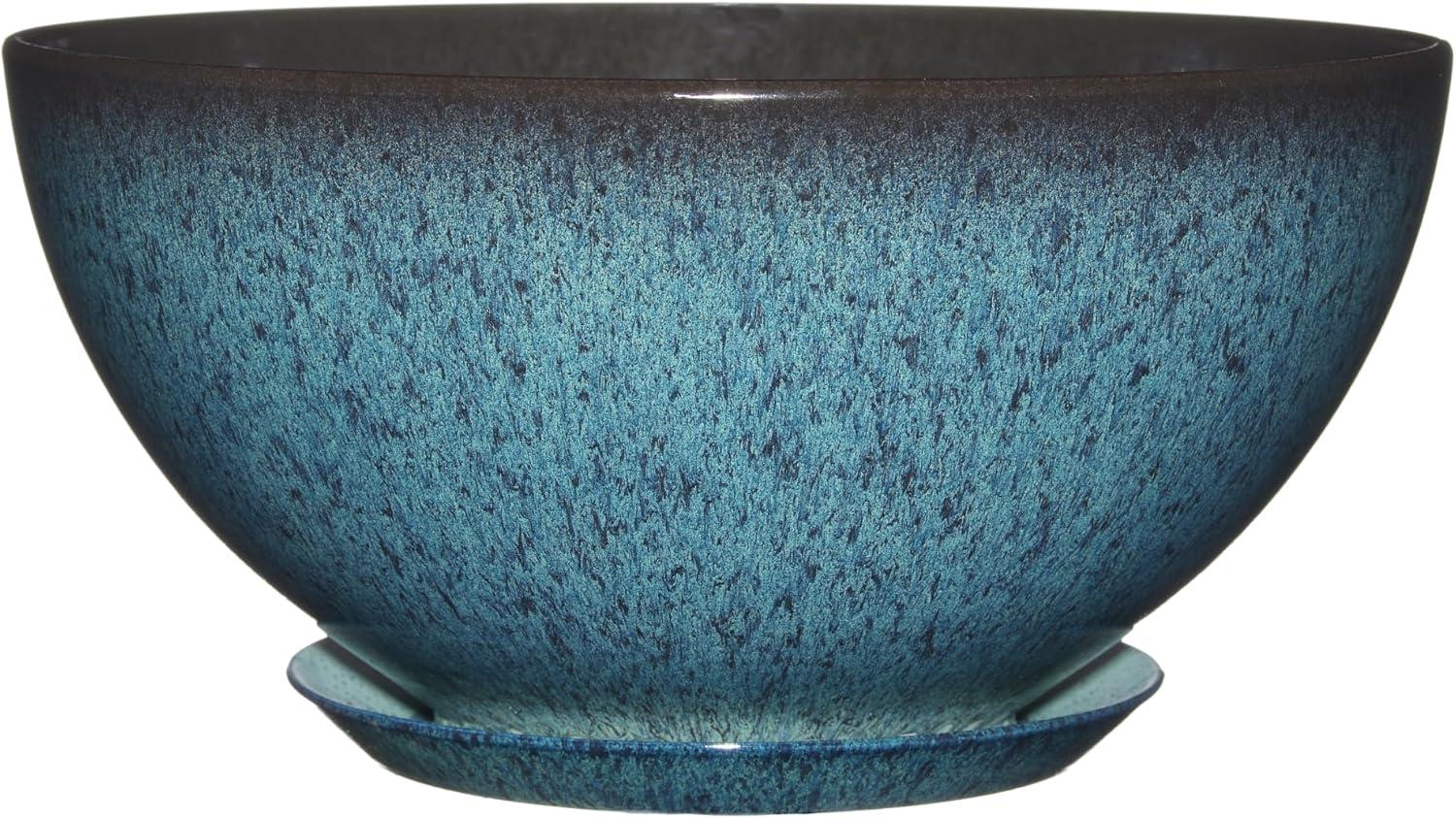 Classic Home and Garden 9010D-375R 10" Rosie Bowl Planter, Indigo Speckle