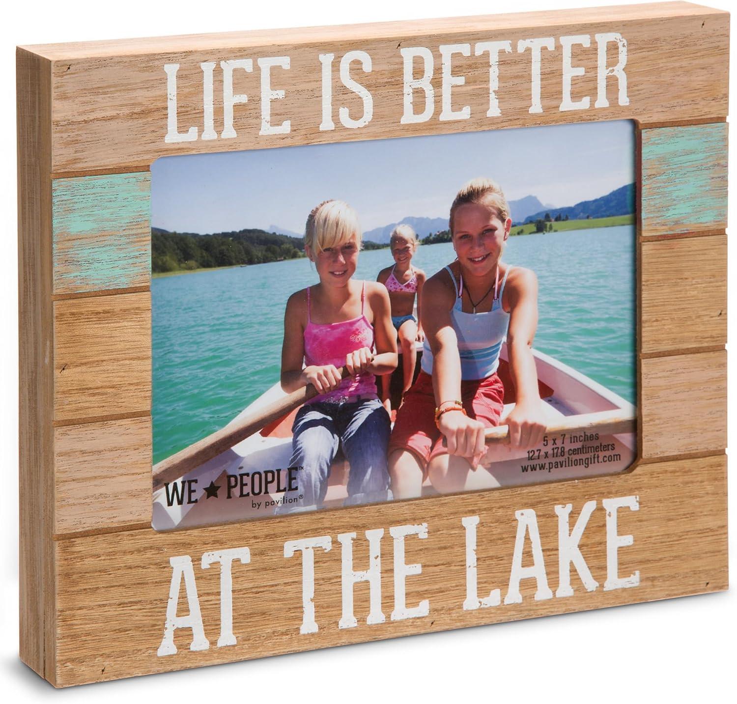 Pavilion Gift Company 67243 We People-Life is Better at The Lake Picture Frame, 5"x7"